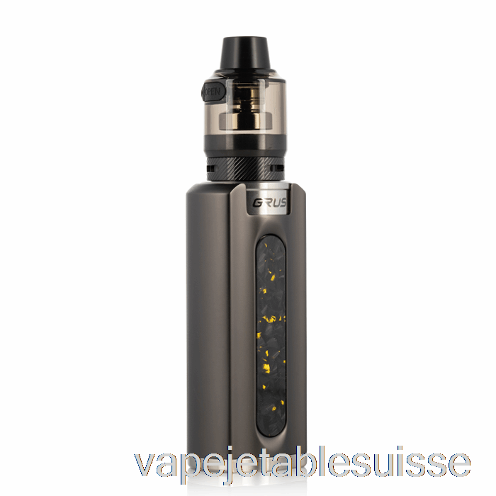 Vape Suisse Perdu Vape Grus 100w Kit De Démarrage Gunmetal / Fibre De Carbone Hachée